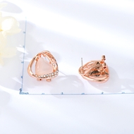 Picture of Inexpensive Rose Gold Plated White Stud Earrings from Reliable Manufacturer