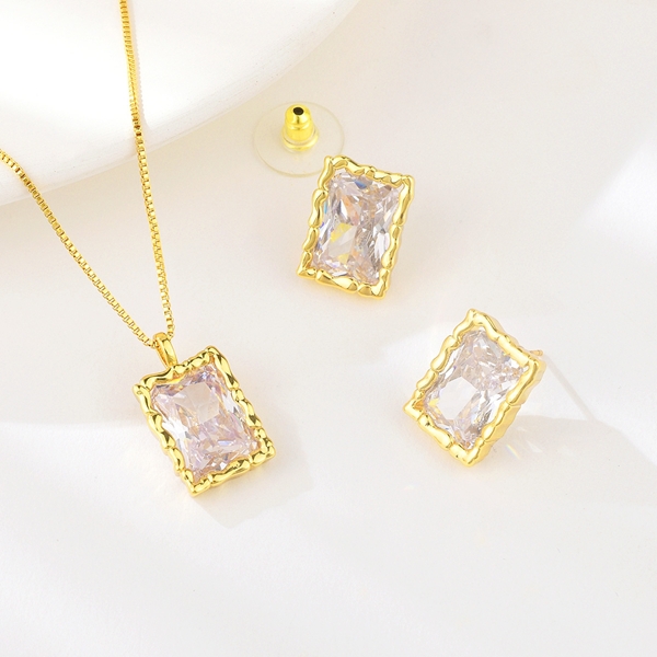 Picture of New Cubic Zirconia Small 2 Piece Jewelry Set