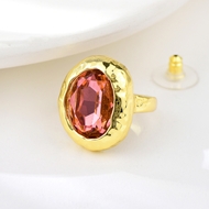 Picture of Bulk Gold Plated Pink Fashion Ring Exclusive Online