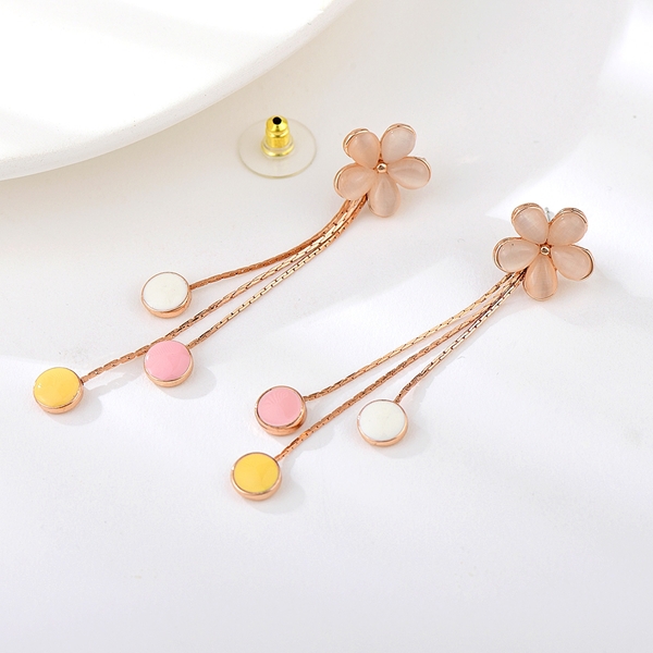 Picture of Hypoallergenic Rose Gold Plated Classic Dangle Earrings with Easy Return