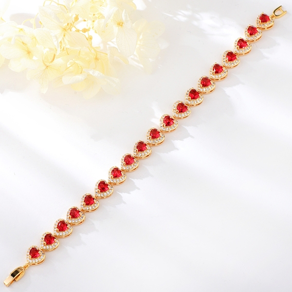 Picture of Reasonably Priced Gold Plated Cubic Zirconia Fashion Bracelet from Reliable Manufacturer