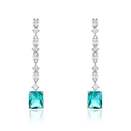 Picture of Nickel Free Platinum Plated Luxury Dangle Earrings with No-Risk Refund