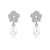 Picture of New Season White Cubic Zirconia Dangle Earrings with SGS/ISO Certification