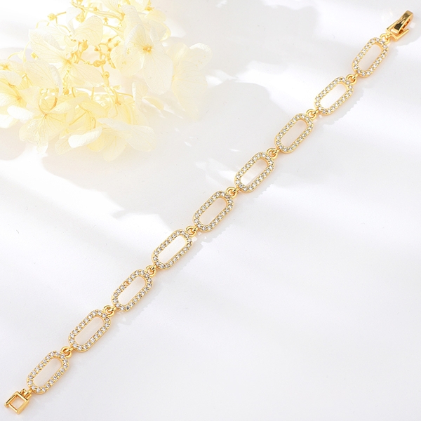 Picture of Affordable Gold Plated White Fashion Bracelet from Trust-worthy Supplier