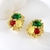 Picture of Dubai Gold Plated Big Stud Earrings in Exclusive Design