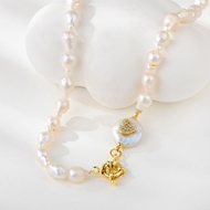 Picture of Gold Plated White Short Chain Necklace From Reliable Factory