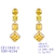 Picture of Amazing Big Gold Plated Dangle Earrings