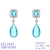 Picture of New Cubic Zirconia Platinum Plated Dangle Earrings