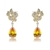 Picture of Fashion Cubic Zirconia Gold Plated Dangle Earrings