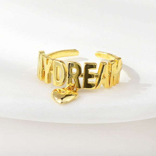 Picture of Bulk Gold Plated Dubai Adjustable Ring with No-Risk Return