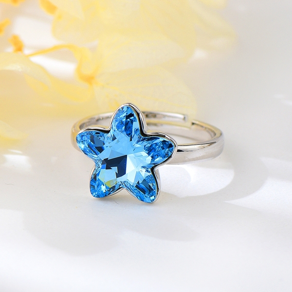 Picture of Beautiful Swarovski Element Platinum Plated Adjustable Ring