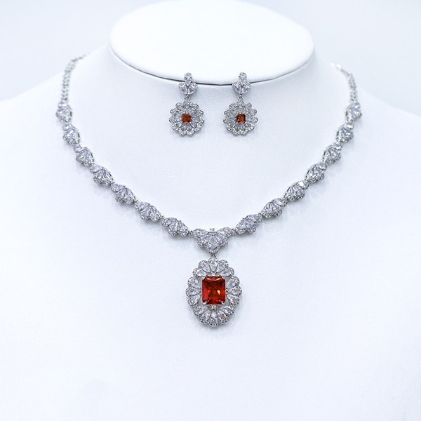 Picture of Amazing Cubic Zirconia Big 2 Piece Jewelry Set