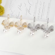 Picture of Most Popular Cubic Zirconia Bow Dangle Earrings