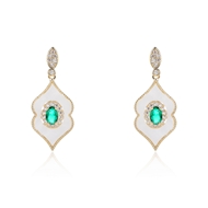 Picture of Stylish Big Gold Plated Dangle Earrings