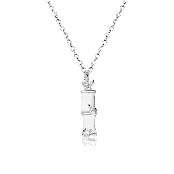 Picture of Affordable Platinum Plated White Pendant Necklace From Reliable Factory
