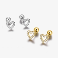 Picture of Low Price Platinum Plated Cubic Zirconia Stud Earrings from Trust-worthy Supplier