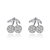 Picture of 999 Sterling Silver Cubic Zirconia Stud Earrings with 3~7 Day Delivery