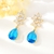 Picture of New Season Blue Cubic Zirconia Dangle Earrings with SGS/ISO Certification