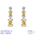 Picture of Big Platinum Plated Dangle Earrings of Original Design