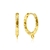 Picture of Good Quality Medium Gold Plated Huggie Earrings