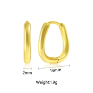 Picture of Great Value Gold Plated Copper or Brass Huggie Earrings with Low MOQ