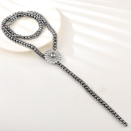 Picture of Unusual Big Cubic Zirconia Y Necklace