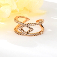 Picture of Great Cubic Zirconia Gold Plated Adjustable Ring