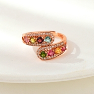 Picture of Bulk Rose Gold Plated 925 Sterling Silver Adjustable Ring Wholesale Price