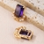 Picture of Eye-Catching Purple Delicate Big Stud Earrings with Member Discount