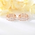 Picture of Trendy White Rose Gold Plated Huggie Earrings with No-Risk Refund