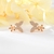 Picture of Nice Cubic Zirconia Rose Gold Plated Big Stud Earrings