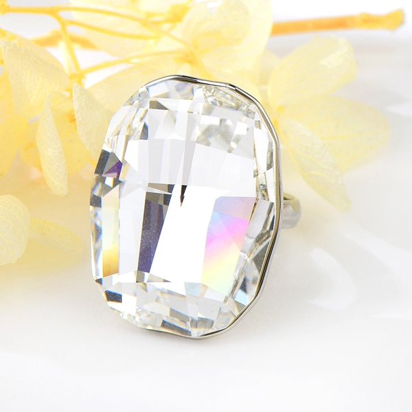 Picture of Fashion Swarovski Element Platinum Plated Fashion Ring