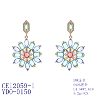 Picture of Luxury Cubic Zirconia Dangle Earrings Online Only