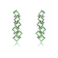 Picture of Unusual Geometric Cubic Zirconia Dangle Earrings