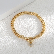 Picture of Most Popular Cubic Zirconia Gold Plated Fashion Bracelet