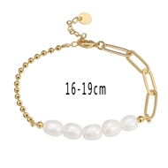 Picture of Wholesale Gold Plated Artificial Pearl Fashion Bangle with No-Risk Return