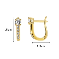 Picture of Fashion Gold Plated Huggie Earrings with 3~7 Day Delivery