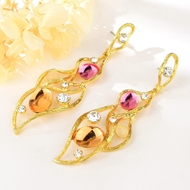 Picture of Filigree Irregular Gold Plated Dangle Earrings