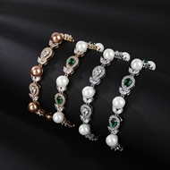 Picture of Distinctive White Cubic Zirconia Fashion Bracelet with Low MOQ