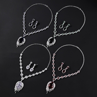 Picture of Hypoallergenic Platinum Plated Party 2 Piece Jewelry Set with Easy Return