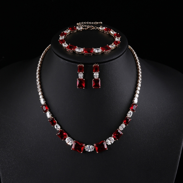 Picture of Good Cubic Zirconia Party 3 Piece Jewelry Set